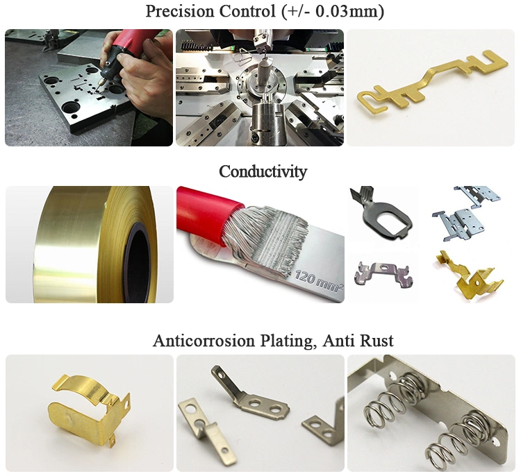 Automotive Hardware Terminal Connector Electronic Part Sheet Metal Combination Compound Transfer Progressive Die Stamping